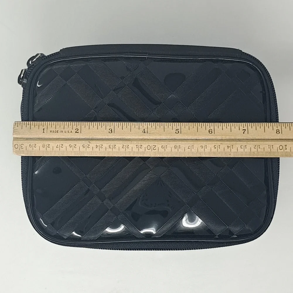 Burberry Fragrances Black  Zip Travel Pouch Toiletry Makeup Bag Small